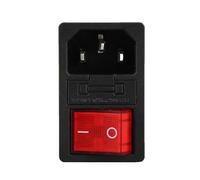 AC-01-2 Presa di alimentazione Lnlet LEC 320 C14 Connettore a 3 pin montato a pannello Para interruttore a bilanciere leggero Pulsante Rotondo Pulsante Autobloccante (5PCS)