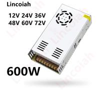 AC 100-240V Alimentatore Switching DC 12V 24V 36V 48V 60V 600W 10A 12.5A 13.8A 25A 50A Adattatore per stampante 3D con striscia luminosa a LED