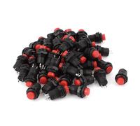 Ac 125V/3A 250V/1.5A Autobloccante Rosso Off/On Pulsante Interruttore 50pz.