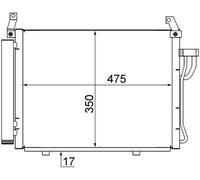 AC 17 000S MAHLE Condensatore, Climatizzatore per HYUNDAI