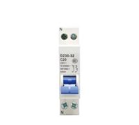 AC 1P Circuit breaker MCB 10A 16A 20A 25A 32A Circuit Protector DZ30-32 MQXFCZUX(20A)