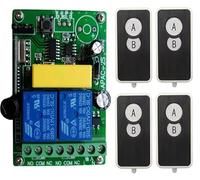 AC 220 V, 2 canali, 2 CH, 10 A, controller radio RF relè wireless, interruttore di controllo remoto 433 MHZ trasmettitore + ricevitore