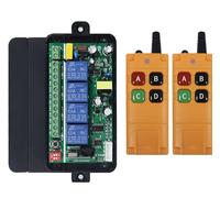 AC 220 V, 4 canali, telecomando RF, interruttore della luce, 10 A, uscita relè, modulo ricevitore radio, controllo interruttore, porte da garage (con 2 telecomandi)