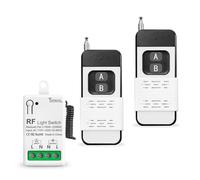 AC 220V 230V 10A Interruttore della Luce Senza fili, Ricevitore Relè RF 433Mhz con 2pcs telecomando,con una distanza di controllo di 1000 metri. Interruttore remoto per le luci e le lampadine LED