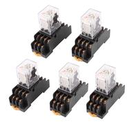 AC 24V Coil 4PDT 14 Pin Red LED General Purpose Power Relay 5 Pcs w Socket