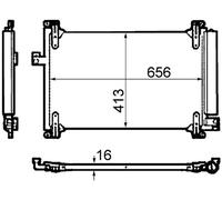 AC 504 000P MAHLE Condensatore, Climatizzatore per FIAT