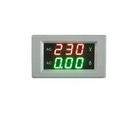 AC 50A Mini voltmetro digitale amperometro misuratore di tensione e corrente tester amperometro AC AC 60-300V 130-500V misuratore di tensione amperometro doppio(White cover,AC130-500V)