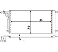 AC 566 000S MAHLE Condensatore, Climatizzatore per AUDI,MERCEDES-BENZ,SEAT,SKODA