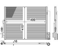 AC 596 000P MAHLE Condensatore, Climatizzatore per OPEL,VAUXHALL