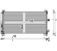 AC 597 000P MAHLE Condensatore, Climatizzatore per CITROËN,PEUGEOT