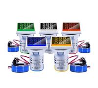 AC 60-500V 1-100A LED Digital Voltmetro Amperometro Luci di segnalazione 220 Misuratore tensione e corrente Volt Amp Tester Rilevatore(White)