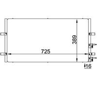 AC 695 000P MAHLE Condensatore, Climatizzatore per FORD,FORD AUSTRALIA