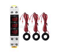 AC 80-500V 1-100A DIN-Rail Three-Phase AC Ammeter Digital Display Current Meter
