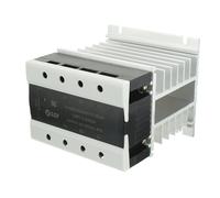 AC/AC 40A 90-250VAC a 40-440VAC SSR Fase 3 relè a stato solido + Dissipatore