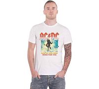 Ac - AC/Dc T Shirt Blow Up Your Video Band Logo Nuovo Ufficiale Unisex Bianca Size XXL