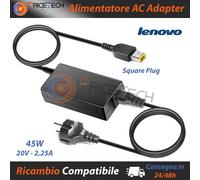 Ac Adapter Caricatore Compatibile LENOVO 45W 20V 2,25A - Square Plug