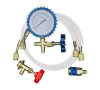 AC Car Recharge Kit, Vehicle Air Conditioning Manifold Gauge Set, Quick Coupler Hose and Valve Tool for Automotive, Commercial, Home AC Maintenance & Refrigerant Refill