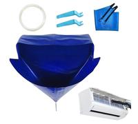 AC Cleaning Kit - PVC 130x65cm | Waterproof Air Conditioner Cleaning Cover Kit With Drain Pipe Insert Board Water Retaining Sheet | Split AC Wash Bag Cleaniņg Tool For Home Office Bedroom Dorm