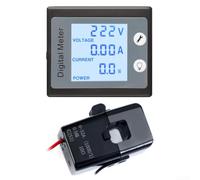 AC Contatore di Corrente Digitale 100A LCD Tensione Potenza (C) | Grande schermo LCD STN, misura Volt Ampere Watt, visualizzazione chiara anche in condizioni di scarsa illuminazione
