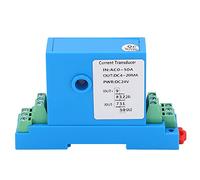AC Current Transmitter | DC4-20mA Output for Electrical Distribution Control | Hall - Type Current Conversion 0-50A | 30X Overload Protection/Rail Mount