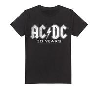 AC/DC 50 Years Maglietta Logo Uomo (TV13367)