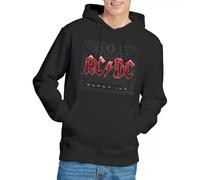 AC/DC ACDC Nero Ice Felpa con Cappuccio Unisex, Nero, M