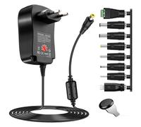AC/DC Adattatore 12V 1.2A 12W Adattatore di Alimentazione Universale da CA a CC 3V, 4.5V, 5V, 6V, 7.5V, 9V, 12V con 8 Connettori DC Caricatore Trasformatore per Monitor Alimentatore