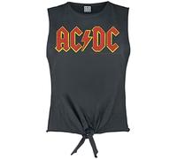 AC/DC Amplified Collection - Logo Donna Top Carbone M 100% Cotone Regular