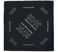 AC/DC Back in Black - Bandana Unisex Foulard Nero 100% Cotone