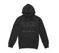 AC/DC Back In Black Felpa con Cappuccio Uomo (TV7263)