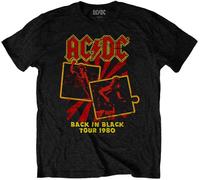 AC/DC Back in Black Tour 1980 Black L Maglietta