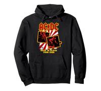 AC/DC Back in Black Tour 1980 Retro Rock Felpa con Cappuccio