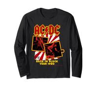 AC/DC Back in Black Tour 1980 Retro Rock Maglia a Manica