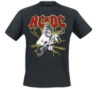 AC/DC Back in Black Uomo T-Shirt Nero 100% Cotone Regular
