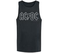 AC/DC Black Logo Uomo Canotta Nero XXL 100% Cotone Regular