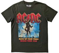 AC/DC Blow Up Your Video / World Tour 1988 Green XL Maglietta