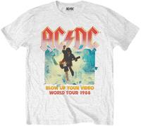 AC/DC Blow Up Your Video / World Tour 1988 White M Maglietta
