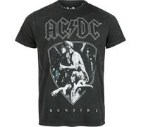 AC/DC Bonfire Uomo T-Shirt Grigio 4XL 100% Cotone Regular