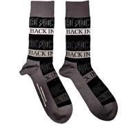 Ac/Dc Calzini Back In Nero Band Logo Nuovo Ufficiale Uomo Nero (Uk Size 7-11) Si
