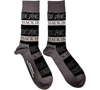 Ac/Dc Calzini Back In Nero Band Logo Nuovo Ufficiale Uomo Nero (Uk Size 7-11) Si