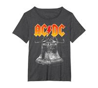 AC/DC - Campane dell'Inferno Maglietta, Donna Plus-Size, Grigio Scuro, 1X