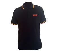 AC/DC 'Classic Logo' (Nero) Polo Shirt - NUOVO E UFFICIALE
