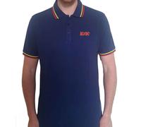 AC/DC Polo Classic Band Logo – Ufficiale Unisex Blu M