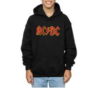 AC/DC Felpa con Cappuccio Logo Effetto Invecchiato Ragazzi (BI337)