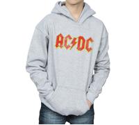 AC/DC Felpa con Cappuccio Logo Effetto Invecchiato Ragazzi (BI337)