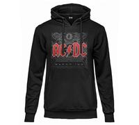 AC/DC Felpa Ufficiale Black Ice. Felpa con Cappuccio Unisex in Cotone. vestibilità Regular per Adulto e Ragazzo XS