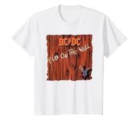 AC/DC Fly On The Wall Copertina Album Maglietta, Bambini, Bianco, 12 Anni