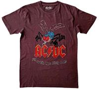 AC/DC Fly On The Wall Tour Maroon Red 2XL Maglietta