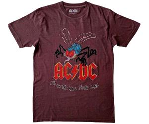 AC/DC Fly On The Wall Tour Maroon Red 2XL Maglietta