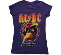 AC/DC For Those About To Rock '81 Purple S Donna Maglietta